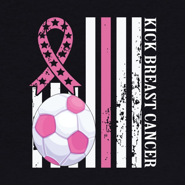 Kick Breast Cancer Awareness Soccer Pink Ribbon by DODG99